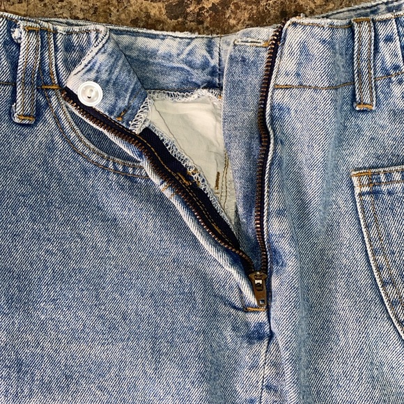 MODA INTL Vintage Y2K Lace Up Tie Side Zipper 100% Cotton Denim Shorts Size 27 - Picture 9 of 14